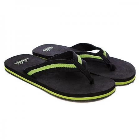 Фото Шлепанцы Urban Classics Flip Flops Black/Limegreen