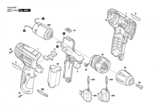 Фото BOSCH Электронный модуль Electronics Module шуруповерта Bosch PSR 1080 LI (рис.14)