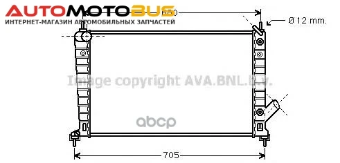 Фото Радиатор системы охлаждения AVA QUALITY COOLING SB2062