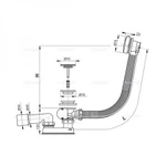 фото Слив-перелив для ванны AlcaPlast A551KM автомат комплект