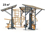 фото Тренажерная беседка на 3 тренажера ТРК-1.12