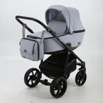 фото Коляска 2 в 1 BeBe-mobile Gusto Deluxe эко-кожа серо-сиреневая