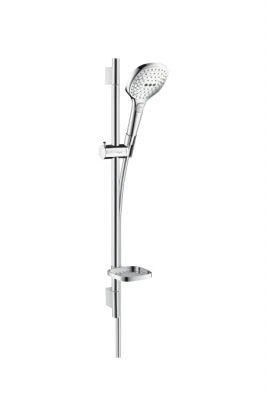 Фото Hansgrohe Raindance Select E 120 / Unica’S Puro EcoSmart 26622400 Душевой гарнитур (хром/белый) | интернет-магазин сантехники Santehmag.ru