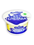 фото Сметана Здравушка 24% 180г стакан