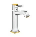 фото Смеситель для раковины 31302090 Hansgrohe Metropol Classic (хром, золото)