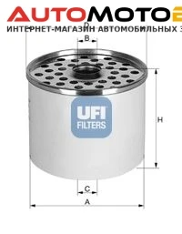 Фото Фильтр топливный UFI 24.361.00