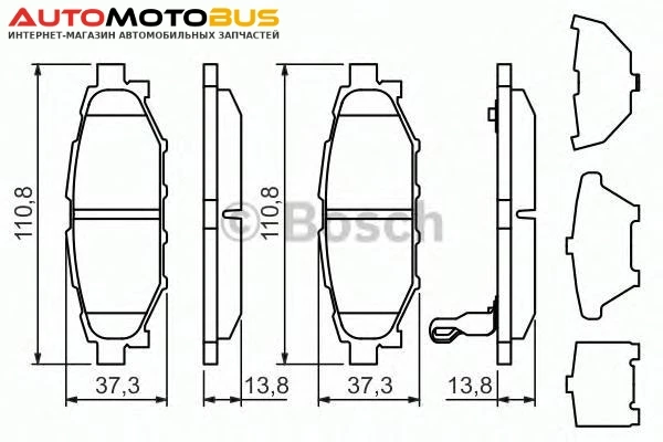 Фото Комплект тормозных колодок Bosch 0986494444