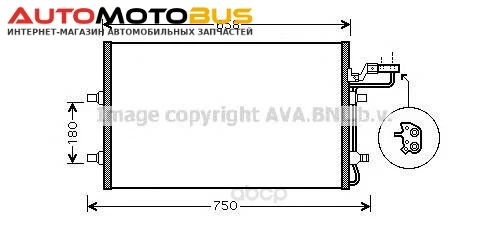 Фото Pадиатор кондиционерa Volvo C30, S40, V50 03 Ava VO5140