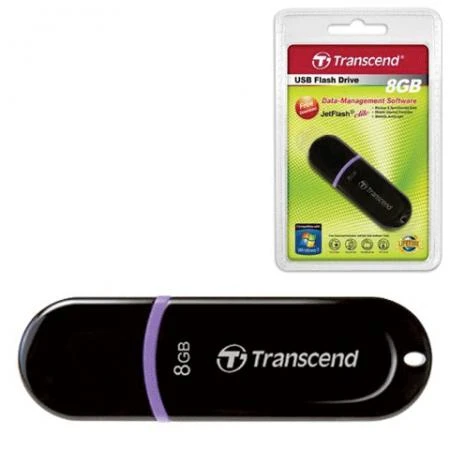 Фото Флэш-диск 8 GB, TRANSCEND JetFlash 300, USB 2.0, черный