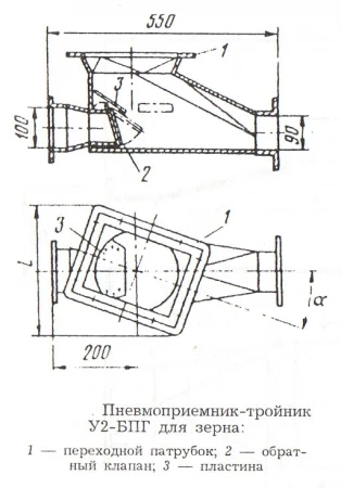 Фото Пневмобприемник-тройник типа У2-БПГ