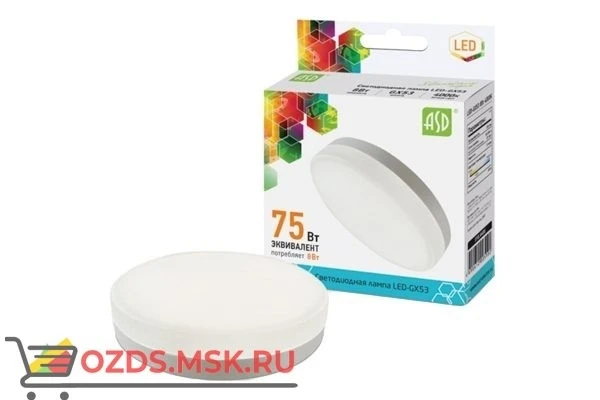 Фото ASD LED-GX53-standard 8Вт 4000К 720Лм: Лампа