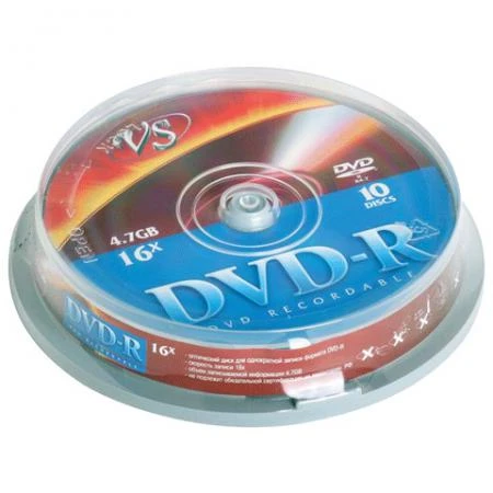 Фото Диски DVD-R VS, 4,7 Gb, 10 шт., Cake Box