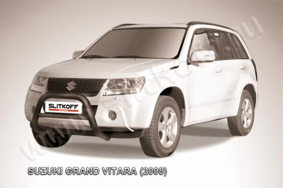 Фото Slitkoff Кенгурятник d76 низкий черный SUZUKI GRAND VITARA (2008)