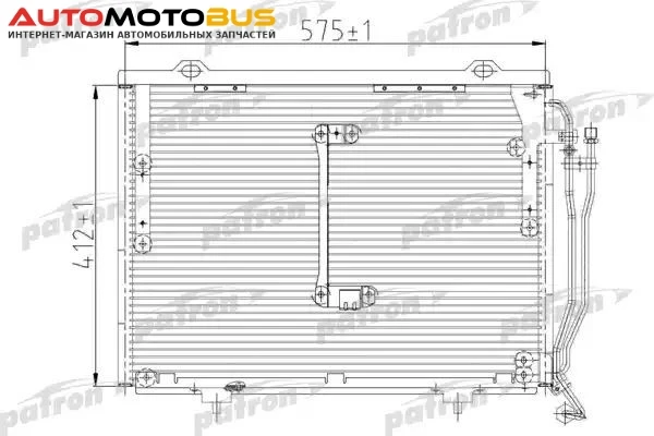 Фото Радиатор кондиционера автомобильный PATRON PRS1084