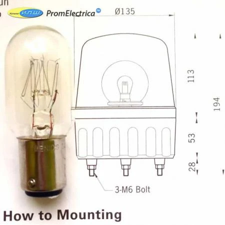 Фото MAB-T15-D (12V/25W) - Лампа накаливания для светосигнальной колонны байонетное крепление 15мм 12V/25W Autonics