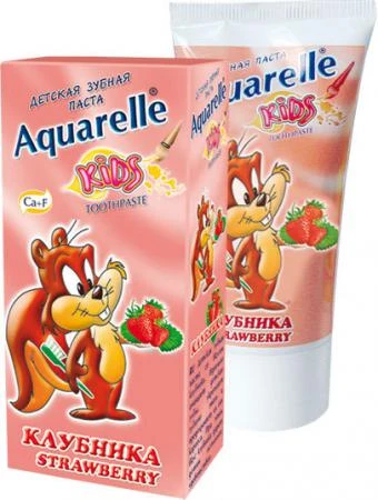 Фото Зубная паста Aquarelle Kids Strawberry СТС Холдинг 50 ml