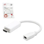 фото Кабель-переходник miniDisplayPort-HDMI, 0,1 м, CABLEXPERT, F-M, экранированный, A-mDPF-HDMIM-001-W