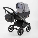 фото Коляска 3 в 1 BeBe-mobile Cezaro черный/серый