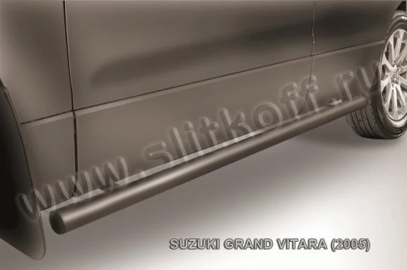 Фото Slitkoff Пороги d57 труба черные SUZUKI GRAND VITARA (2005)