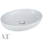 фото Раковина накладная AeT ELITE OVAL 55,5X38,5. цвет белый матовый L616T0R0V0101