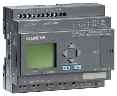 Фото Логический модуль SIEMENS LOGO Ethernet 12/24RCE DC12/24V 6ED1 052-1MD00-OBA7