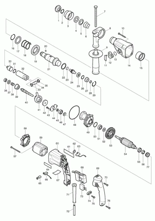 Фото Makita Плоская шайба к HR2020/HR2450/ перфоратор Makita HR2455 рис.( 91)