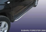 фото Slitkoff Защита порогов d42 с листом Subaru Forester 2008