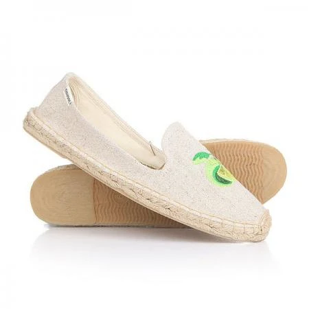 Фото Эспадрильи женские Soludos Smoking Slipper Embroidery Lime N Coconut Sand