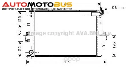 Фото Радиатор охлаждения двигателя Ava AU2152