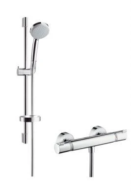 Фото Hansgrohe Croma 100 Vario/Ecostat Comfort Combi 27034000 Душевой гарнитур с термостатом (хром)