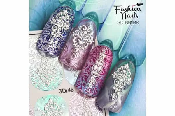 Фото Наклейки для маникюра Fashion Nails Слайдер дизайн FN 3D #46