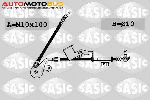 Фото Шланг тормозной SASIC 6600063
