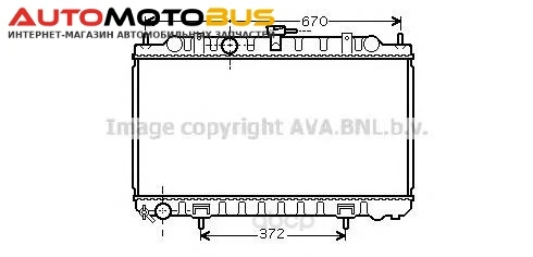 Фото Радиатор охлаждения двигателя Ava DN2245