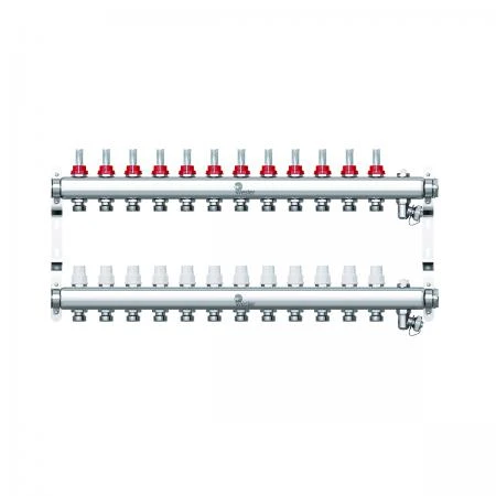 Фото Коллектор в сборе с расходомерами на 12 выходов Wester нержавейка