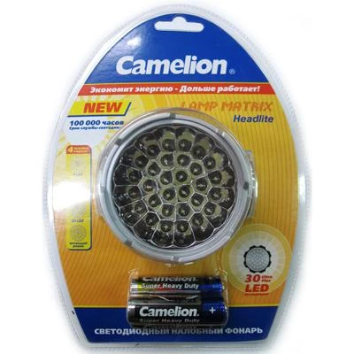 Фото Фонарь Camelion LED 5325-30Mx (налобный 30 ультраярк.светодиодов 4 реж, 3хAAA в комплекте)