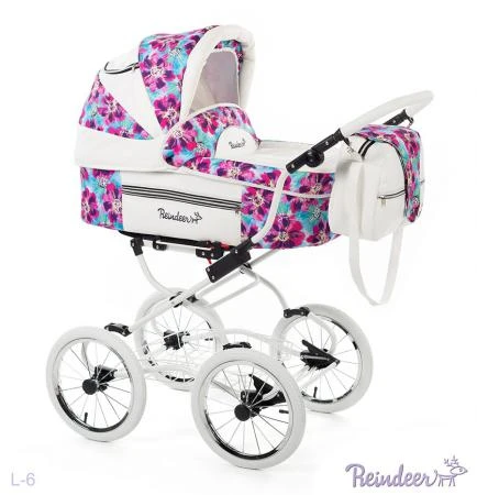 Фото Коляска 3в1 Reindeer Prestige "Lily" set 3 с конвертом L-6 Белая