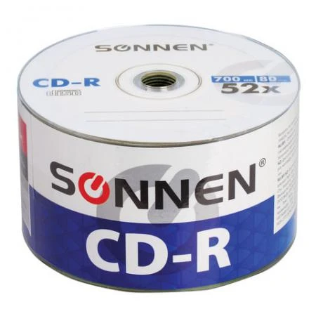 Фото Диски CD-R SONNEN 700 Mb 52x Bulk