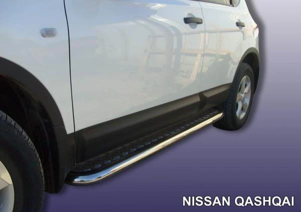 Фото Slitkoff Защита порогов d57 с листом Nissan Qashqai 2007