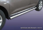 фото Slitkoff Защита порогов d76 труба Nissan Murano 2011