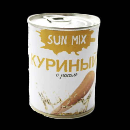 Фото Куриный суп с рисом. Консервированные супы оптом "Sun Mix" (338 гр.)