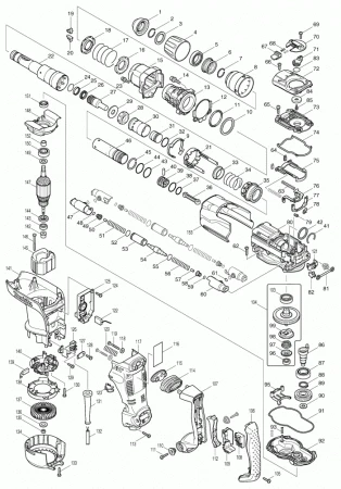 Фото Клавиша Makita HR4011C/5211C выключателя пласт.