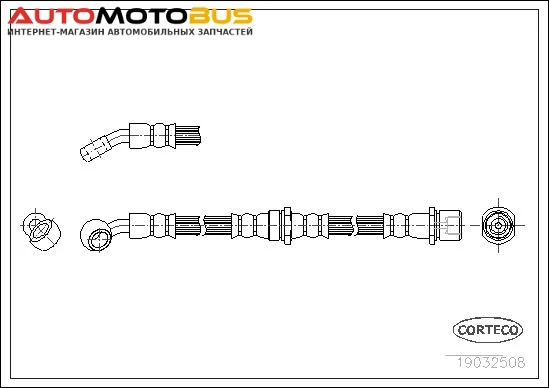 Фото Шланг тормозной CORTECO 19032508