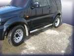 фото Slitkoff Защита порогов d76 с проступями Suzuki Jimny 1998