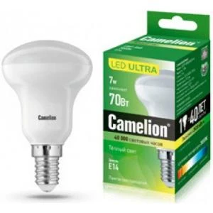 Фото Светодиодная лампа 7вт 220в camelion led7-r50/830/e14 12037