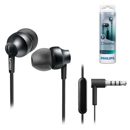 Фото Наушники с микрофоном (гарнитура) PHILIPS SHE3855SG/00, проводная, 1,2 м, вкладыши, стерео, черные