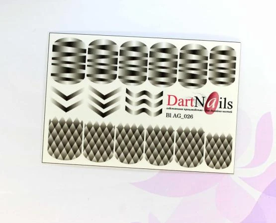 Фото Наклейки для маникюра Dart Nails Слайдер BL AG_026