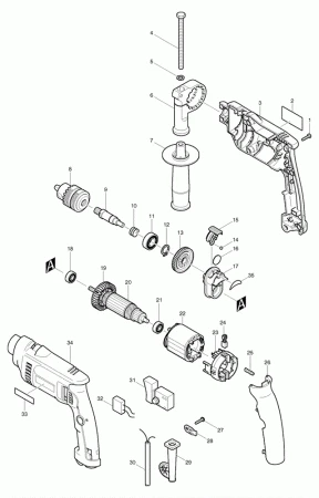 Фото Makita Компрессионная пружина 15 дрель Makita HP1641F рис.(10)