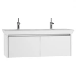 фото VitrA Тумба с двойной раковиной Vitra T4-4455 130см с 2 выдвижными ящиками