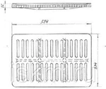 фото Решетка чугунная дренажного колодца 600х400 мм