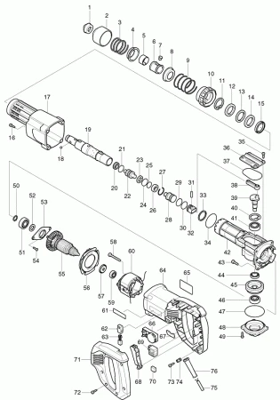 Фото Makita Самонарезающий винт CT4х16 дисковая пила Makita HS7100 рис.( 55)